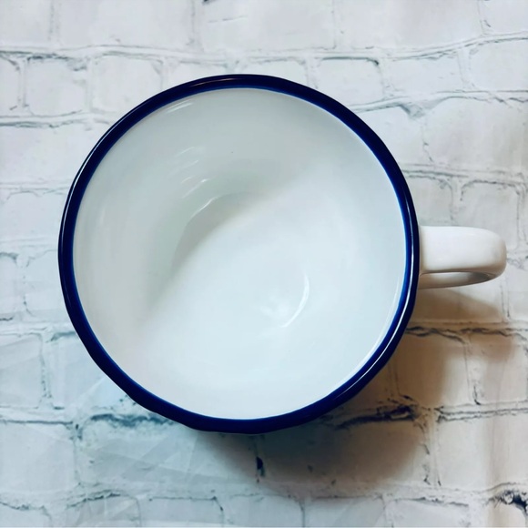 City To Cottage London Handmade Ceramic Blue Striped Mug XL 17.5oz - Picture 4 of 9